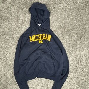 Vintage 90s‎ u of m michigan old varsity brand nwt spellout hoodie